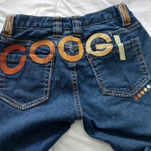 COOGI Embroidered Straight-Leg Jeans - Size 1/2 - Picture 1 of 10